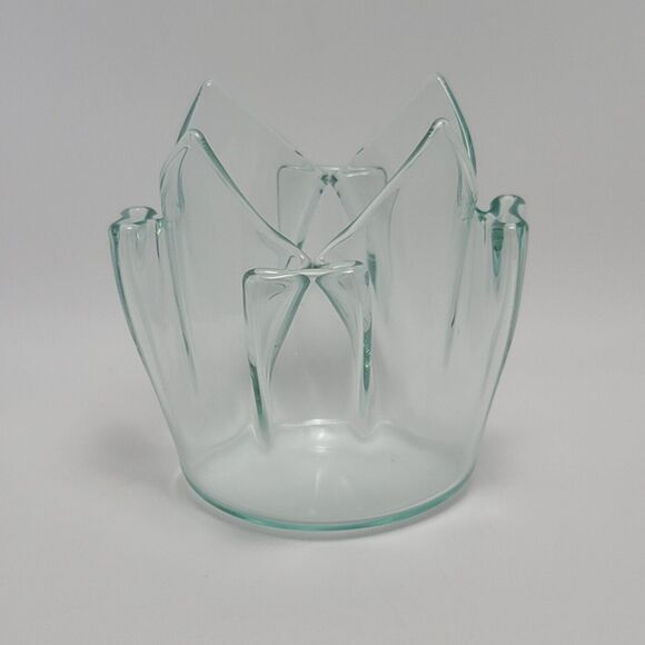 Plexiglass Handkerchief Vase Lucite Acrylic Mid Century Modern Glass Ruffled - Picture 8 of 11
